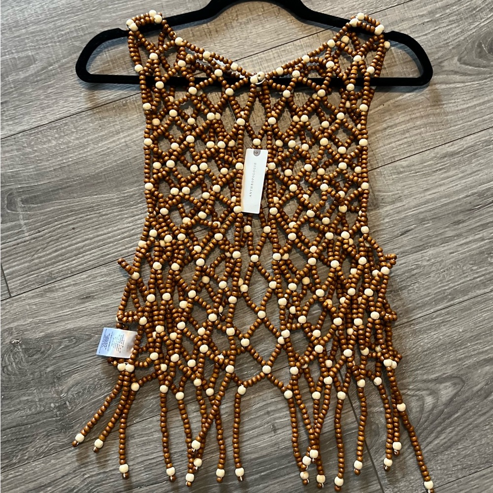 NWT- Anthropology beaded vest. Super cute to layer over long sleeve.